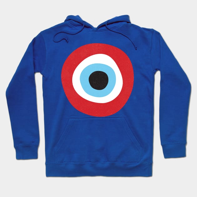 Red Evil Eye Symbol Hoodie by Inogitna Designs